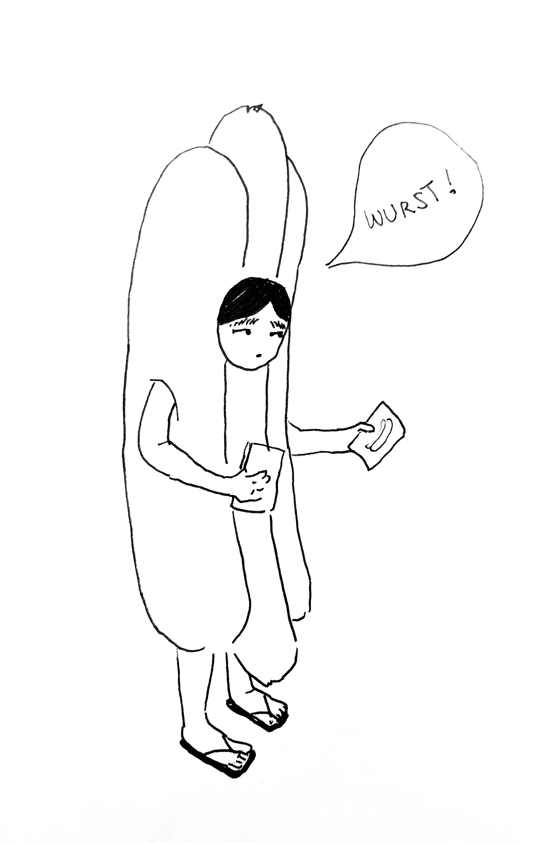 Sausage Illustration Eliza Brown elizadrawstheline Eliza Lucescu